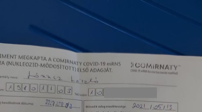 Lőrincz László is megkapta a második oltását