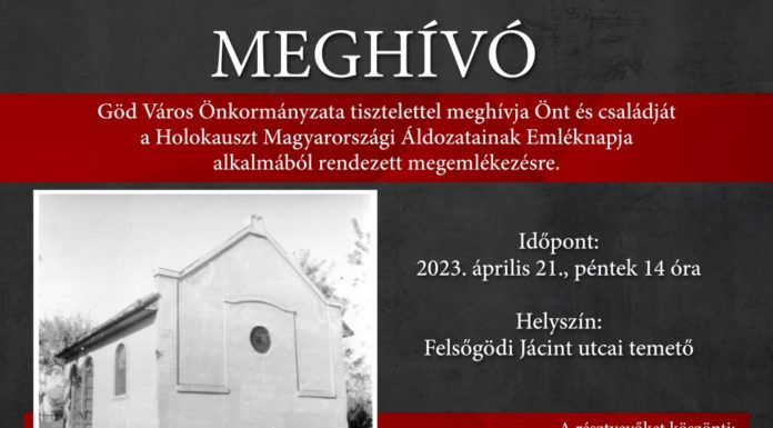 Gödön is a holokauszt magyar áldozataira emlékeznek