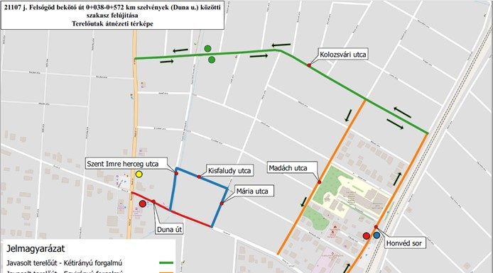 Teljes útzár, terelőút, egyirányúsítás – Kezdődik a gödi Duna út felújítása