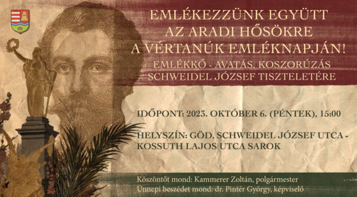 Az aradi vértanúkra emlékeznek Gödön