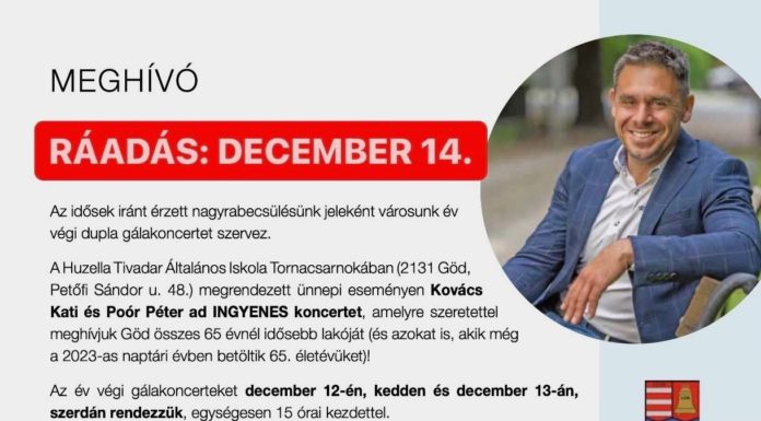 Ráadás koncert a gödi időseknek