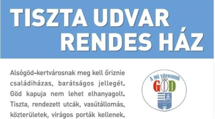 Tiszta udvar, rendes porta is terítéken a gödi közgyűlésen