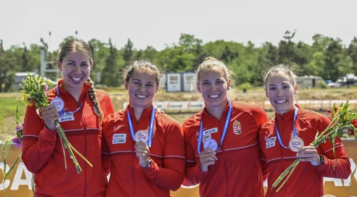 A gödi Kőhalmi Emese Eb-aranyérmes a női kajak négyessel