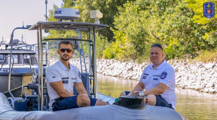 Kutyát mentettek a Dunából